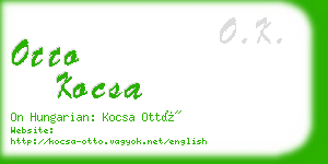 otto kocsa business card